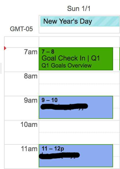 Quarterly Goal Check In Calendar Invite Screenshot